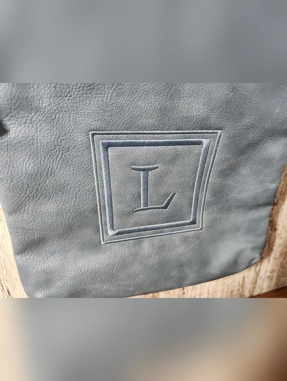 Thirty-one Slate Blue Embossed Letter 